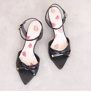 いちご柄中敷き リボンサンダル