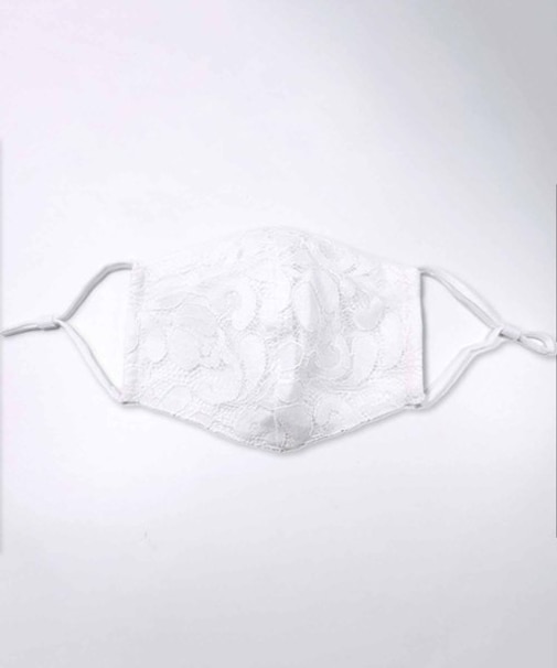 総レース布マスク【結婚式】【パーティー】【フォーマル】【セレモニー】