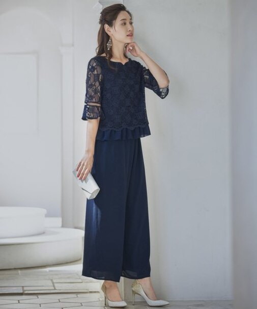 きちんと感リラクシーセットアップパンツドレスパーティードレス