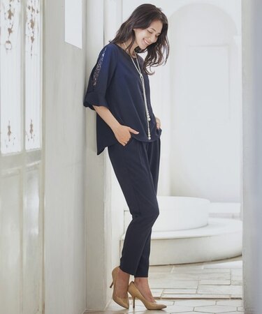 パンツドレス セットアップ パーティー ドレス　結婚式