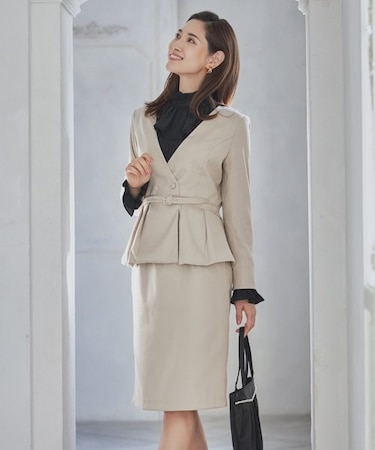 ママレディースフォーマル セレモニースーツ ジャケット タイトスカート 2点セット セットアップ  入学式 卒業式