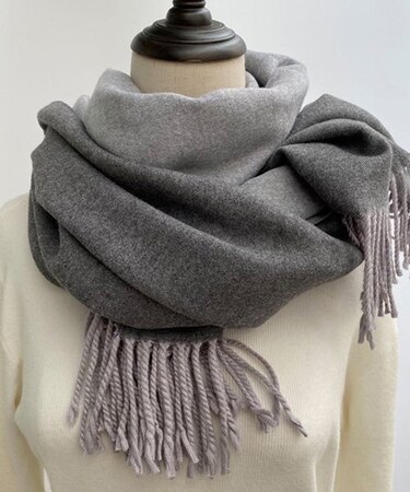 ストール リバーシブル 大判 厚手 ショール マフラー