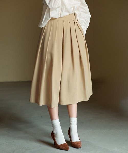 プリーツスカート風ガウチョパンツ｜セゾンドパピヨンの通販