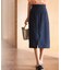 センタースリット入りセミタイトスカート