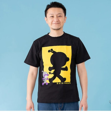 ばいきんまん だだんだん刺繍シルエットTシャツ大人