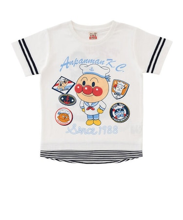 アンパンマン マリン柄プリントTシャツ