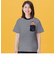 ボーダーデニムポケットTシャツ大人