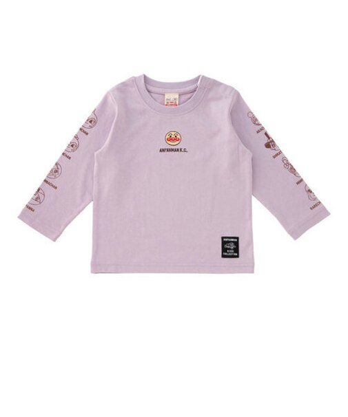 ガールズ袖プリント長袖Tシャツ