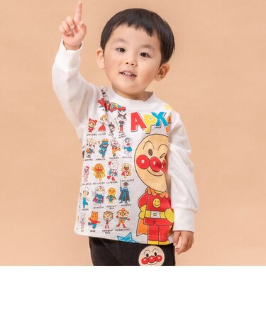 アンパンマンと仲間たち柄長袖Tシャツ