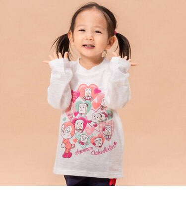 しょくぱんまん様ハート柄長袖Tシャツ