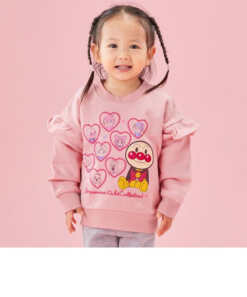 袖フリルハートいっぱいトレーナー｜アンパンマンキッズコレクションの