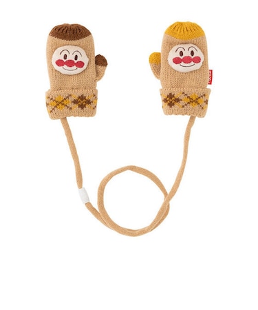 アーガイル柄ニットミトン