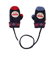 アーガイル柄ニットミトン