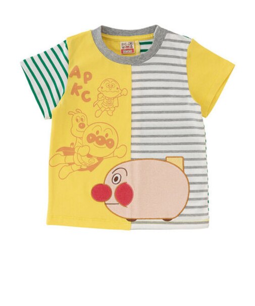 パイルアップリケパッチワークTシャツ