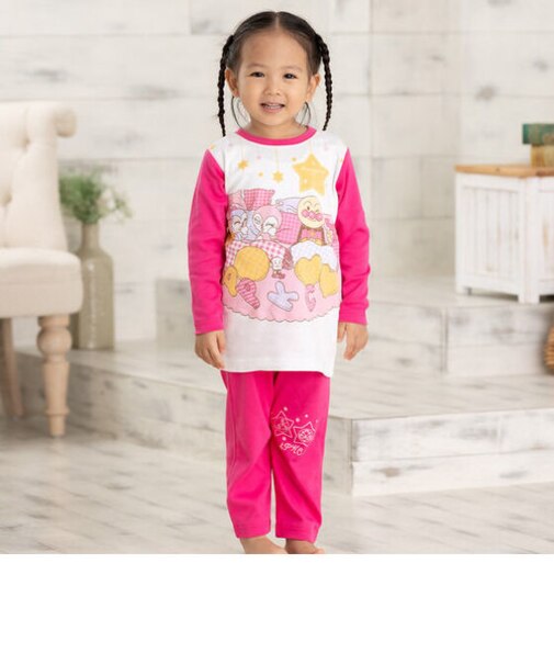 長袖光るパジャマ ピンク