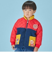 異素材配色切替アウター