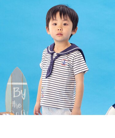 アンパンマンばいきんまんセーラー襟Tシャツ