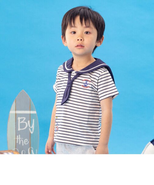 アンパンマンばいきんまんセーラー襟Tシャツ