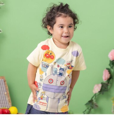 だだんだんとなかまたち柄半袖Tシャツ