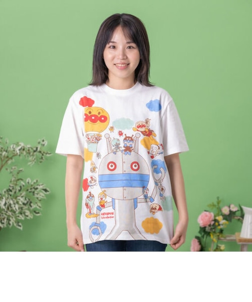 だだんだんとなかまたち柄半袖Tシャツ 大人