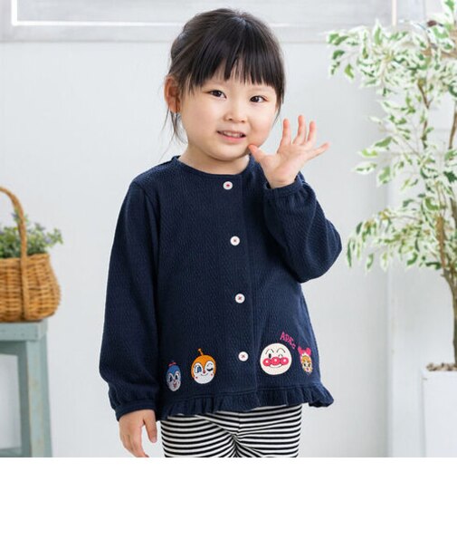 刺繍フリルカーディガン