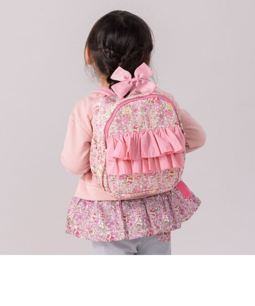 総柄フリルリュック6L