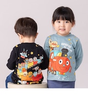 つながるSLマン夜空柄長袖Tシャツ