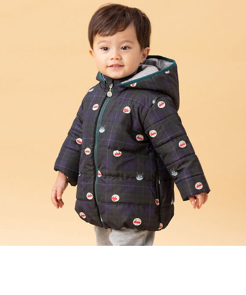 アンパンマン ばいきんまん顔柄チェックアウター｜アンパンマンキッズ