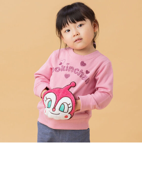 ドキンちゃんコキンちゃん BIGアップリケポケットトレーナー