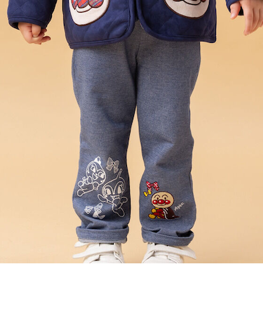 アンパンマン刺繍デニムニットパンツ