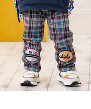 チェックアップリケパンツ