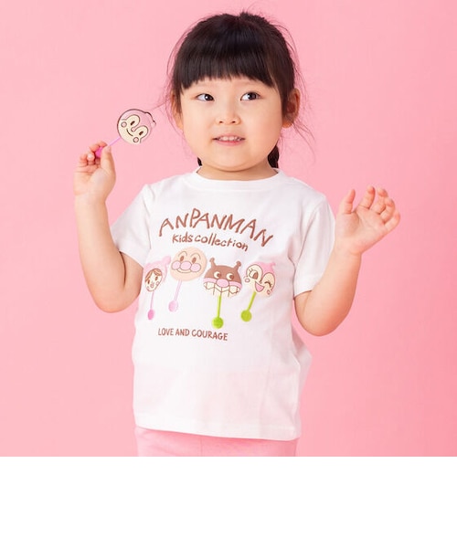 ペロペロチョコぷっくりプリントTシャツ｜アンパンマンキッズ