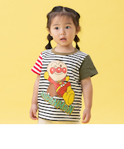 アンパンマンボーダー切替Tシャツ