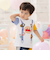 サスペンダー柄アップリケTシャツ