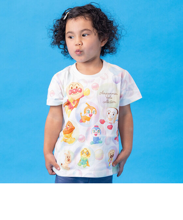 水彩シャボン玉柄半袖Tシャツ