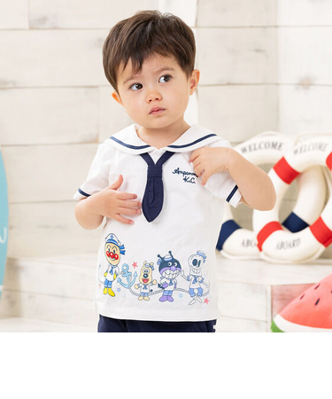 アンパンマン ばいきんまんマリンセーラーTシャツ