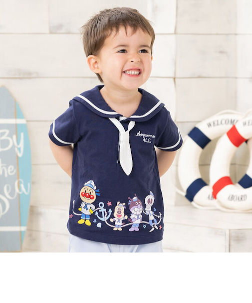 アンパンマン ばいきんまんマリンセーラーTシャツ