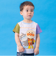 アンパンマン ばいきんまんプリントボーダーTシャツ