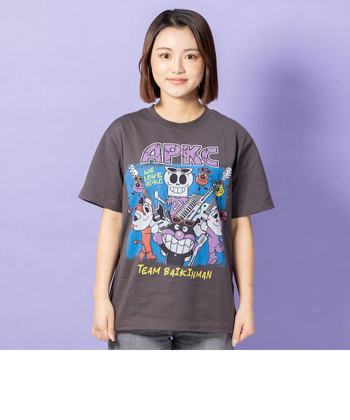 ヴィンテージライクばいきんまんROCK半袖Tシャツ 大人