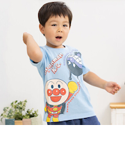 アンパンマンばいきんまんプリント半袖Tシャツ