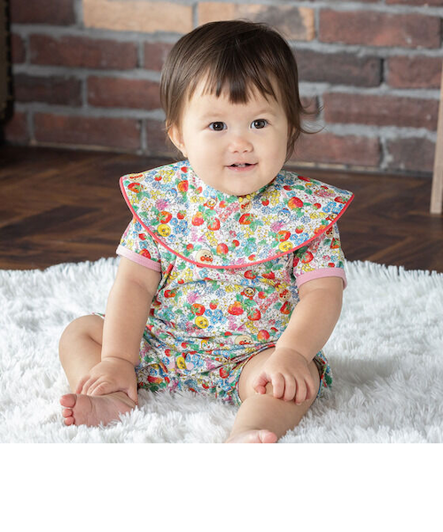 フレアスタイ(いちご柄) 総柄リバーシブルスタイ｜アンパンマンキッズコレクションの通販