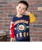 袖プリントカレッジロゴ長袖Tシャツ