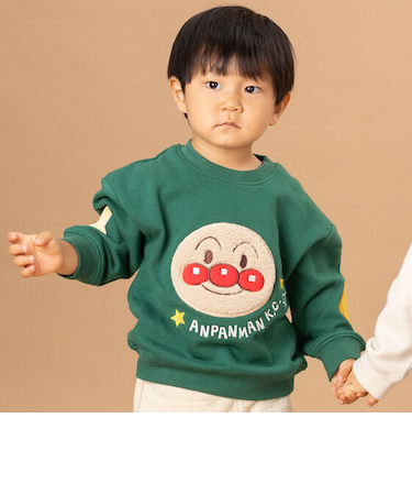 ボアお顔アップリケトレーナー