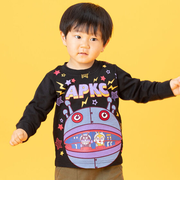だだんだんBIGアップリケ長袖Tシャツ