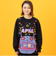 だだんだんBIGアップリケ長袖Tシャツ大人