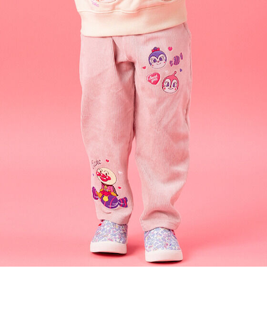 キャンディ刺繍ニットコールパンツ
