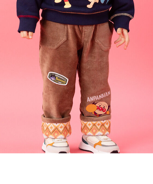 裾折り返しニットコールパンツ