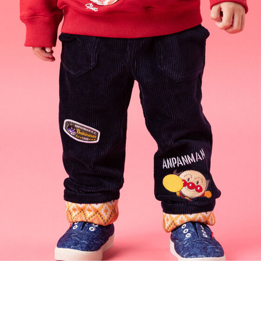 裾折り返しニットコールパンツ