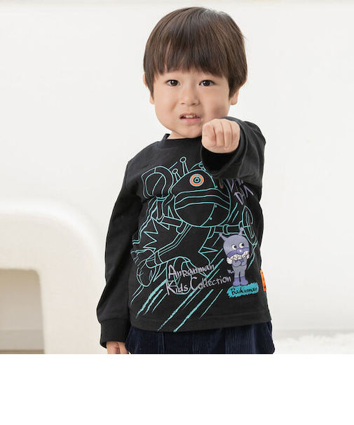 光るだだんだん!ばいきんまん長袖Tシャツ