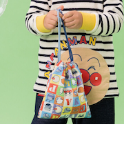 ブロック総柄コップ巾着